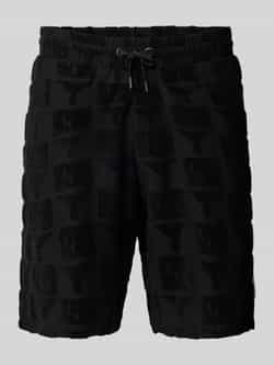 Carlo colucci Regular fit sweatshorts met structuurmotief model 'BEACHWEAR'