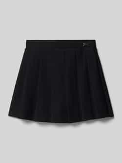 Guess Plooirok van viscosemix met logo-applicatie model 'Milano'