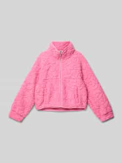 Roxy Fleecejack met opstaande kraag model 'BLURRY CLOUD'