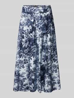 Windsor Rok 100% katoen in midilengte blauw