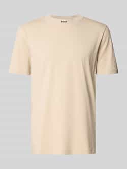 BOSS GREEN T-shirt Tee Rib met logo aan de hals