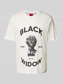 HUGO Oversized T-shirt met ronde hals model 'Dostalgi'