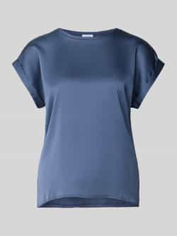 Vila Blouseshirt van satijn met ronde hals model 'ELLETTE'