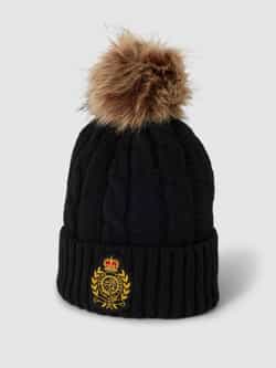 Ralph Lauren Zwarte hoeden met logo vooraan Black Dames