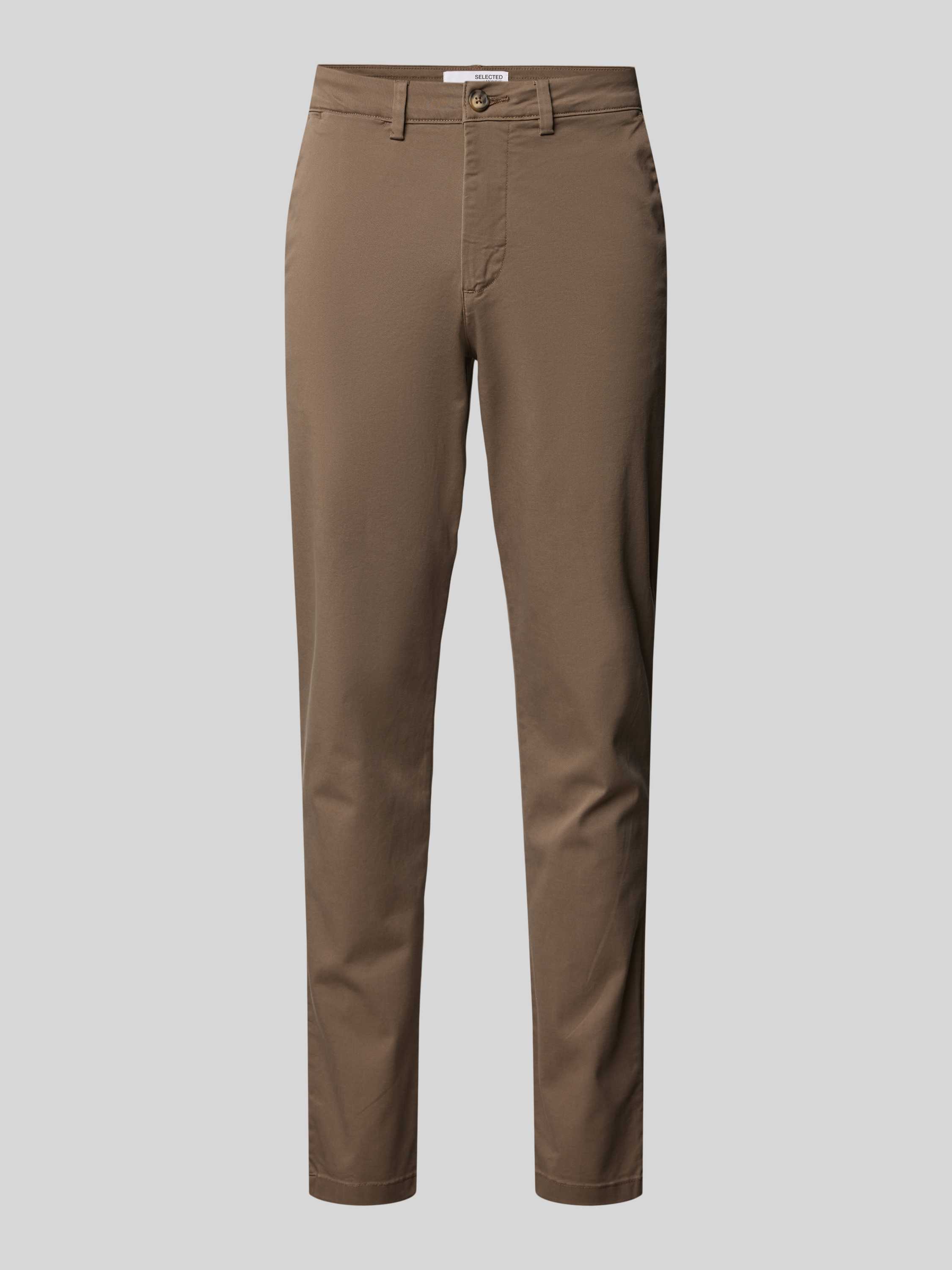 Selected Homme Slim fit chino met ceintuurlussen model 'NEW Miles'