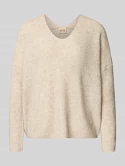 MOS MOSH Oversized gebreide pullover met ribboorden model 'THORA'