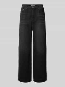 Review Jeans met wijde pijpen in effen design