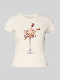 Guess T-shirt met label- en motiefprint