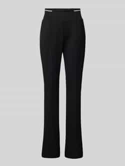 LIU JO SPORT Bootcut stoffen broek met vaste persplooien