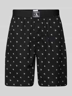 Calvin Klein Underwear Korte pyjamabroek met labelpatch