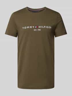 Tommy Hilfiger Groene Bedrukte Katoenen T-shirt Mannen Green Heren