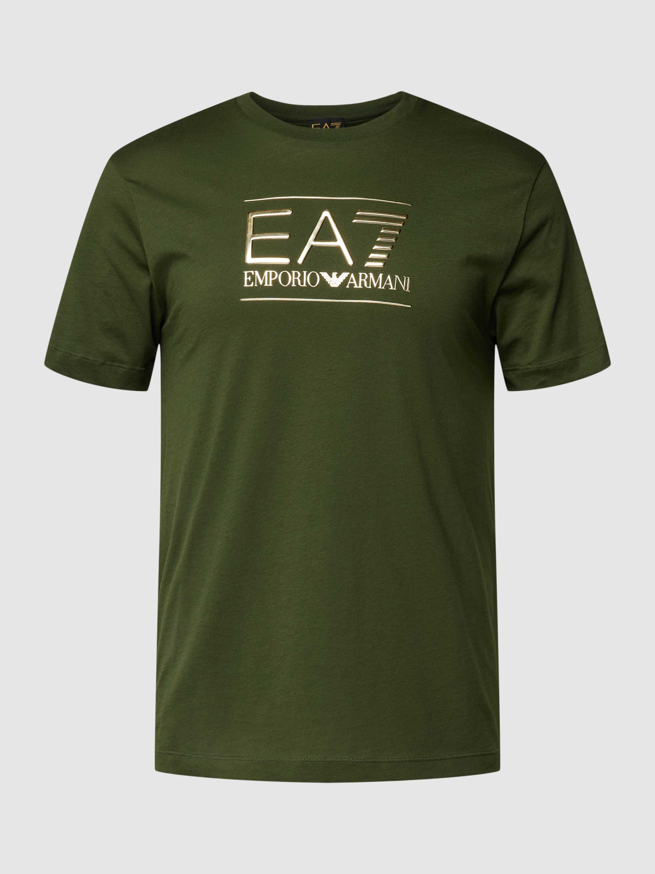 EA7 Emporio Armani T-shirt met ronde hals en labelprint