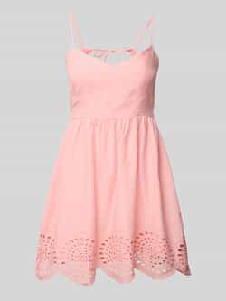 Review Mini-jurk met cut-out en broderie anglaise