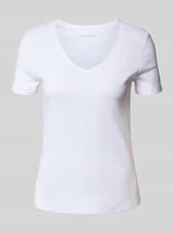 Christian Berg Woman T-shirt met geribde V-hals