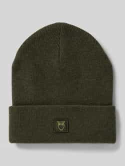 Knowledge Cotton Apparel Muts van wol met labelpatch