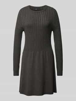 Only Knielange gebreide jurk met ronde hals model 'FIA'