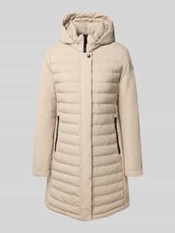 Fuchs Schmitt Gewatteerde lange jas met gevoerde opstaande kraag
