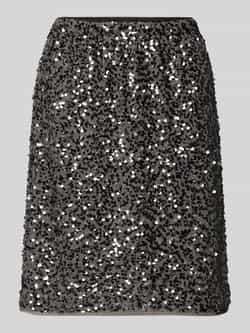 Comma Minirok met pailletten en elastische band