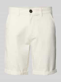 Blend Regular fit korte linnen broek in effen design