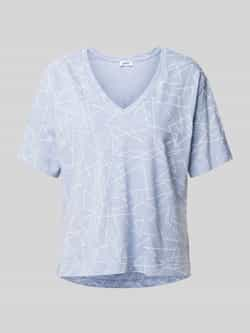 Esprit T-shirt met grafisch motief en V-hals