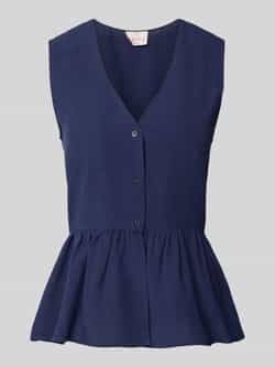 Gilet met V-hals en peplum model 'ELMO'