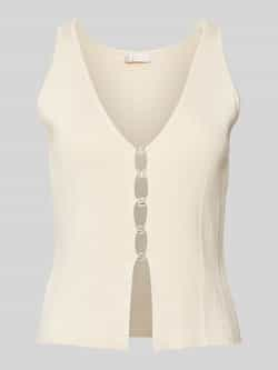 Guess Tanktop van viscosemix met labeldetail