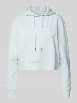 Guess Jeans Korte hoodie met labelbadges