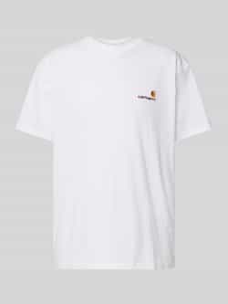 Carhartt WIP Amerikaans Script Wit Organisch Katoenen T-Shirt White Heren