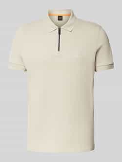 BOSS ORANGE Heren Polo's & T-shirts Passerzip Beige