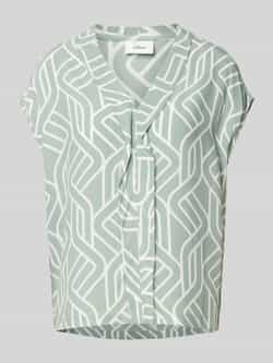 S.Oliver BLACK LABEL Blouse met korte mouwen met all-over print