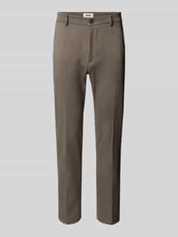 Drykorn Slim fit stoffen broek met persplooien model 'Ajend'