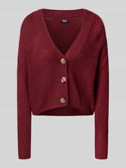 Only Regular fit gebreid jack met extra brede schouders model 'CAROL'