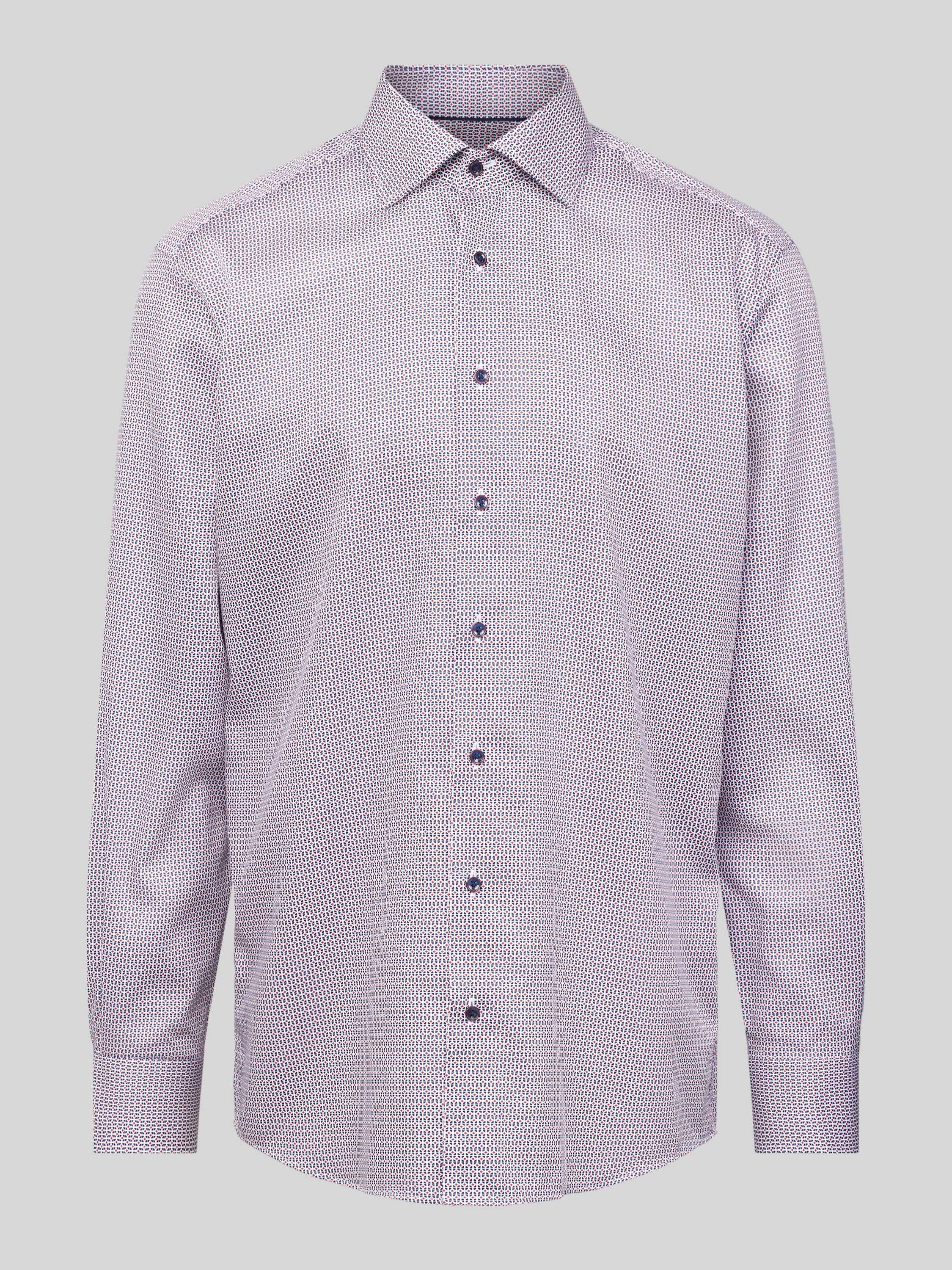 Eterna Modern fit zakelijk overhemd met all-over motief model 'Kent'