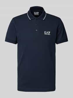EA7 Emporio Armani Slim fit poloshirt met labelprint model 'TRAIN CORE'