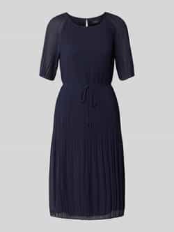 S.Oliver BLACK LABEL Getailleerde chiffon jurk met strikceintuur