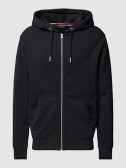 Superdry Sweatjack met labelstitching model 'ESSENTIAL LOGO'