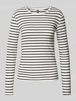 Pieces Slim fit shirt met lange mouwen van biologische katoenmix model 'RUKA'