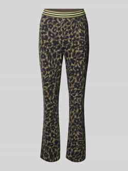 Marc Cain Flared stoffen broek met elastische band