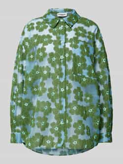 Essentiel Antwerp Semi-transparante blouse met bloemenmotief