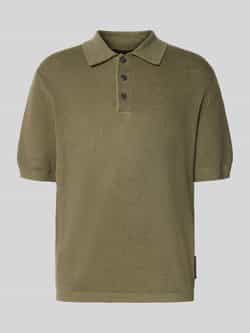 Marc O'Polo Regular fit poloshirt in een mix van linnen en katoen