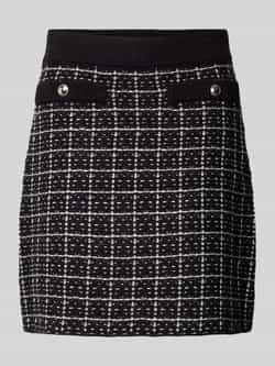 Pieces Regular fit gebreide rok met ruitmotief model 'NILJA'