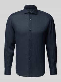 JOOP! Collection Slim fit linnen overhemd met haaikraag
