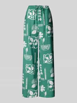 Ichi Stoffen broek met elastische band model 'YETTA'