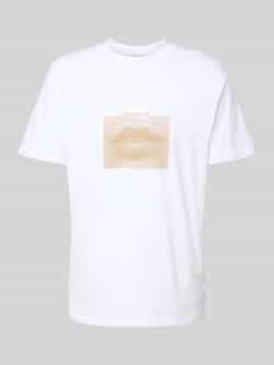 HUGO T-shirt met labelprint model 'Deterni'