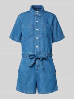 Marc O'Polo DENIM Jumpsuit met platte kraag en strikceintuur