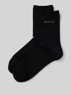 HUGO Sokken met labeldetail in een set van 2 paar