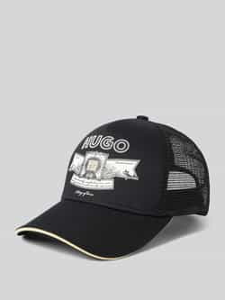 HUGO Trucker-pet met label- en motiefprint model 'Kody'