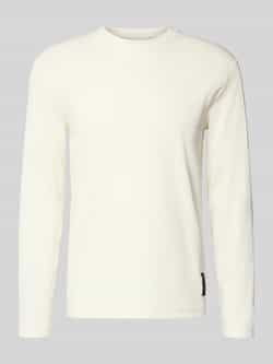 Tom Tailor Denim Regular fit shirt met lange mouwen van geribde katoenmix