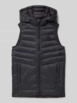 Jack & jones JUNIOR bodywarmer JJESPRINT zwart Jongens Nylon Capuchon Effen 140