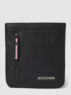 Tommy Hilfiger Zwarte Heren Schoudertas Contrast Details Black Heren